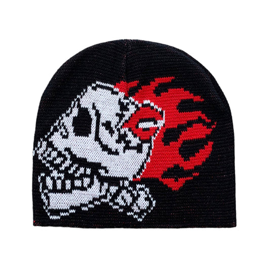 Flaming Skull Beanie