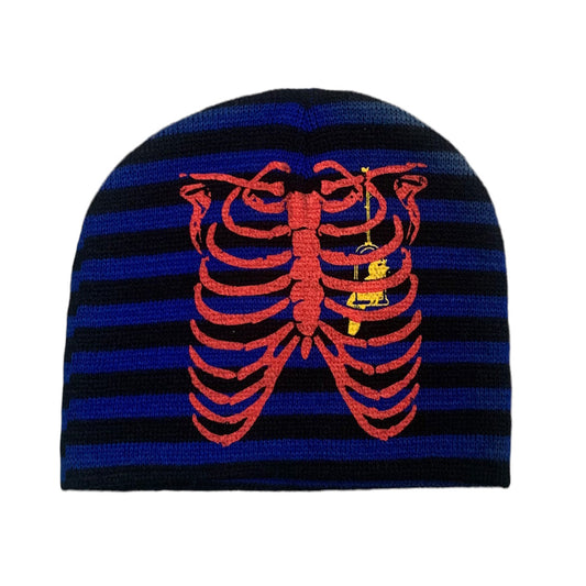 Striped Rib Cage Beanie