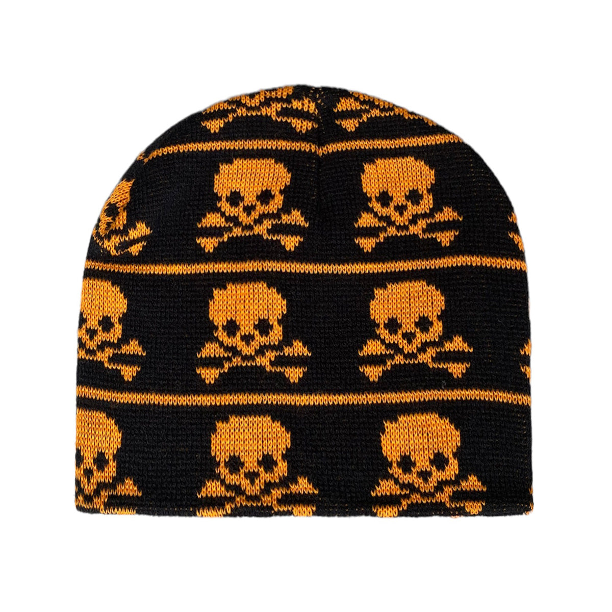 Orange Skull Beanie