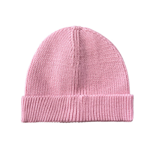 Pink Ribbed Beanie