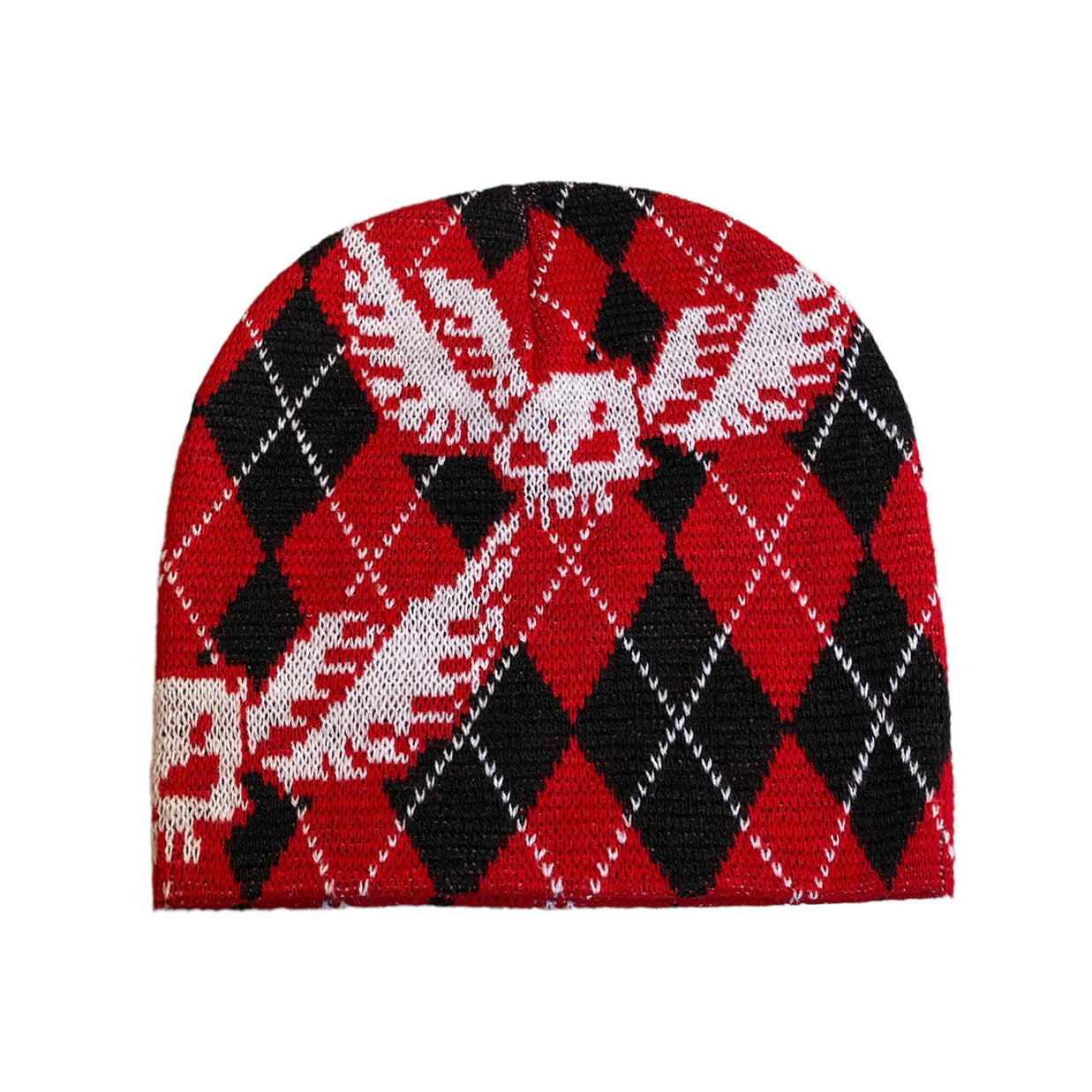 Plaid Flying Skull Beanie