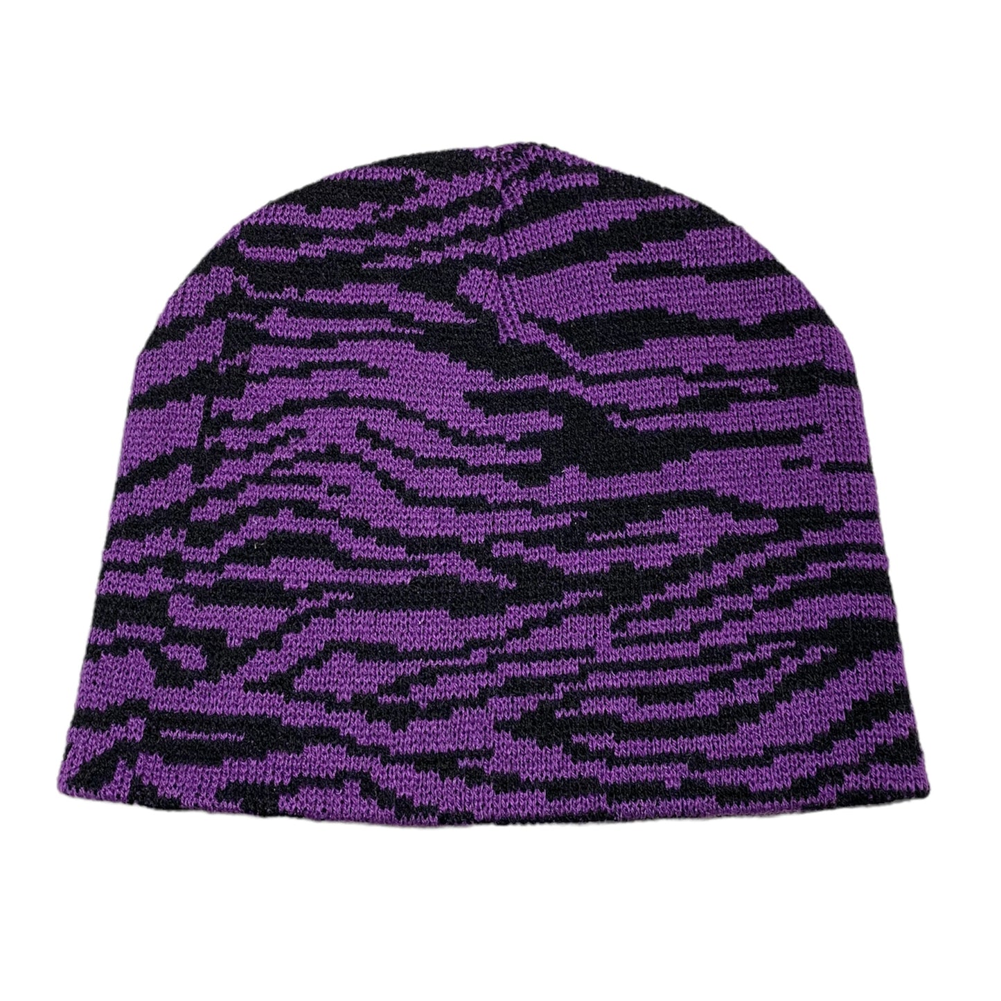 Purple Zebra Cross Beanie