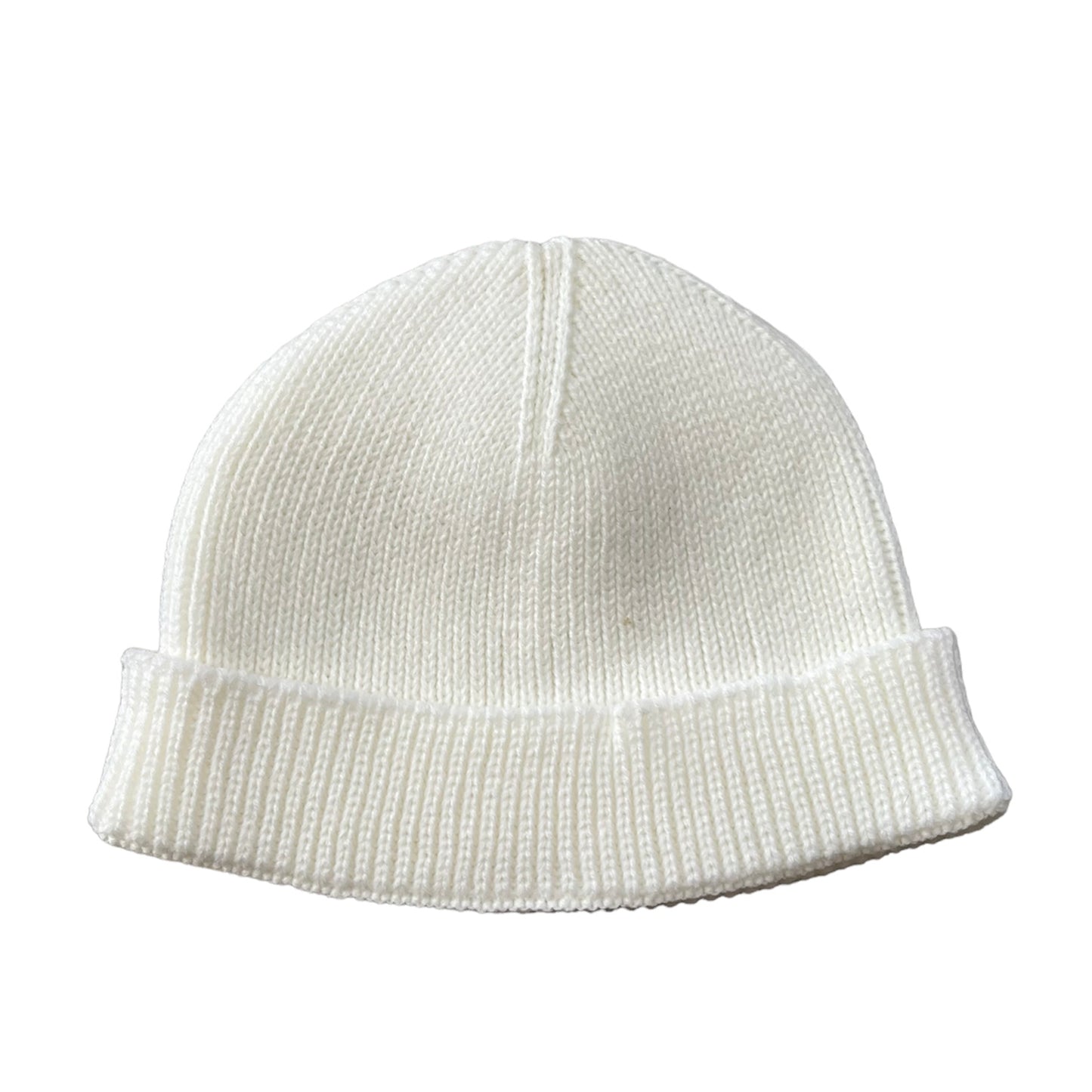 White Ribbed Beanie