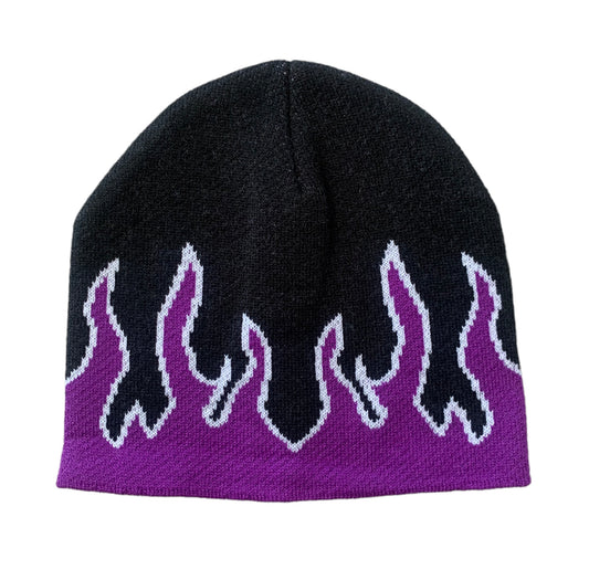 Purple Flames Beanie